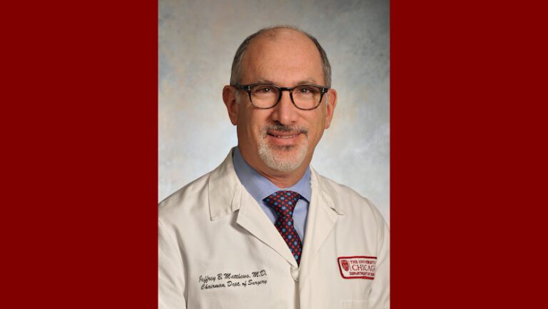 Jeffrey Matthews, Md, Named Surgeon In Chief Of The University Of Chicago