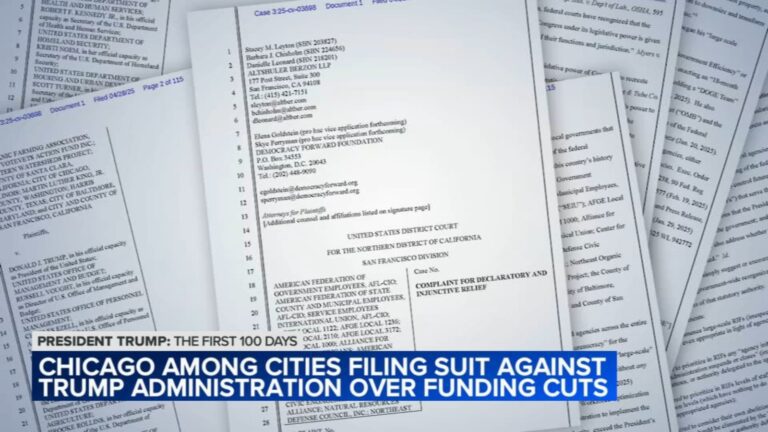The city of chicago joins a lawsuit that donald trump