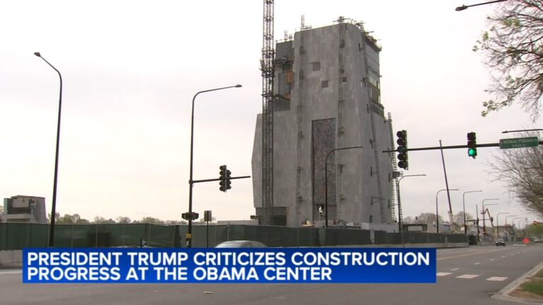 Update of barack obama library: donald trump criticizes the progress